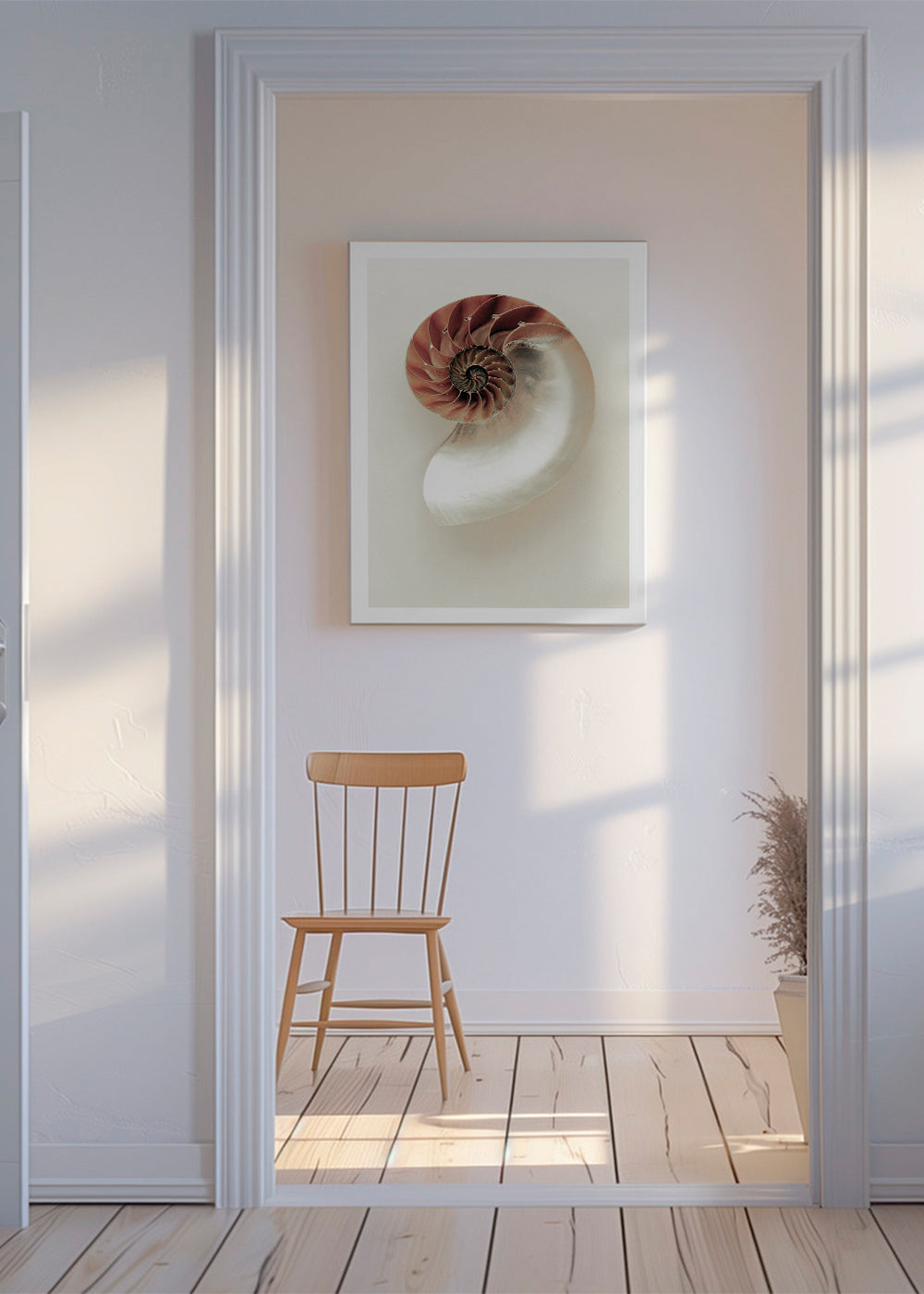 Photographie de nautile en spirale