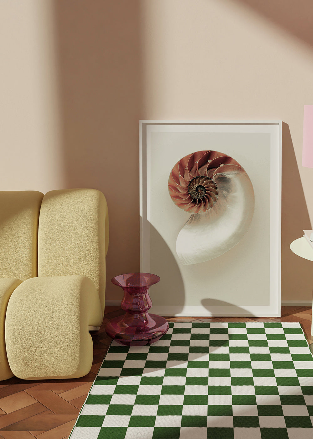 Photographie de nautile en spirale