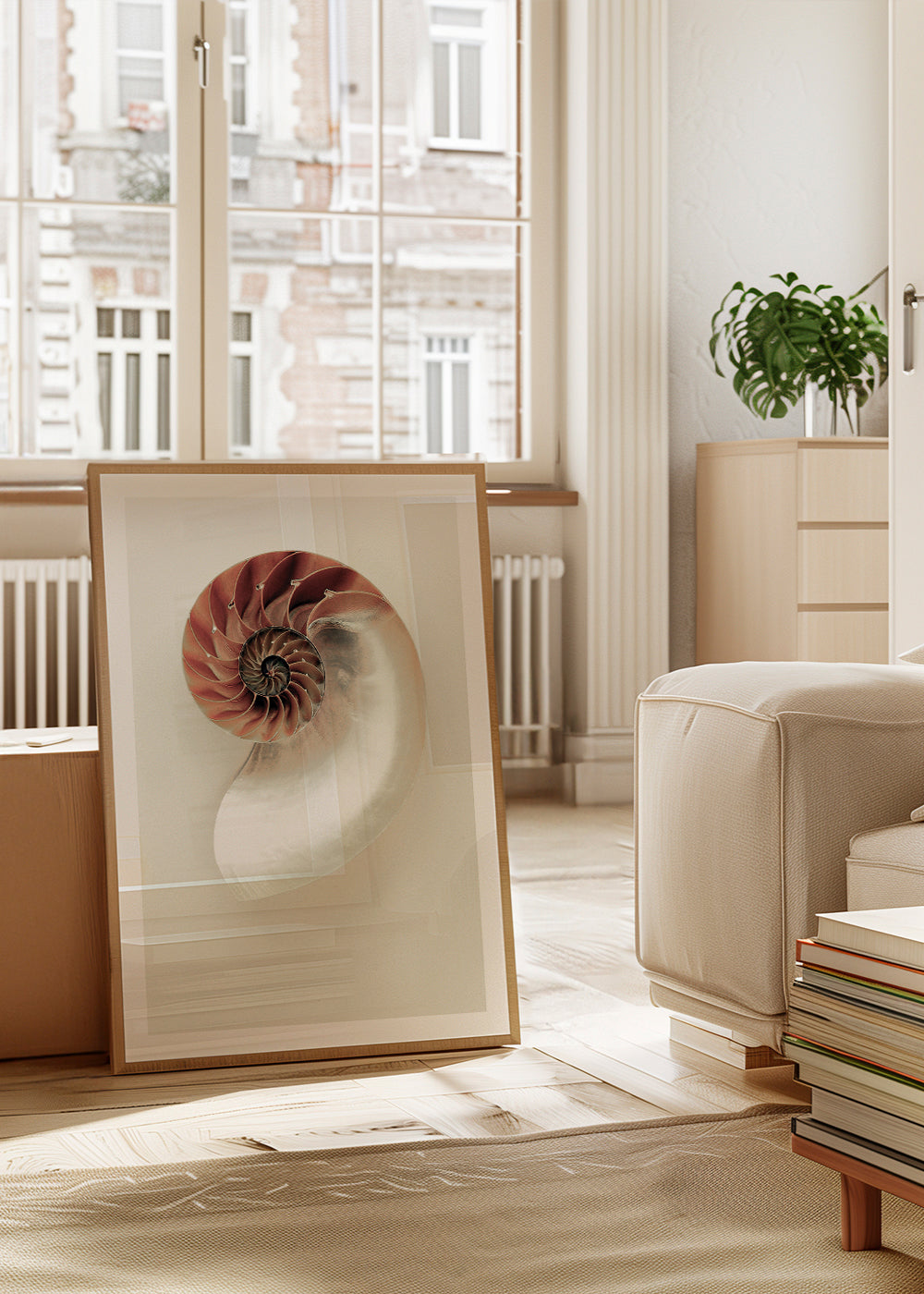 Photographie de nautile en spirale