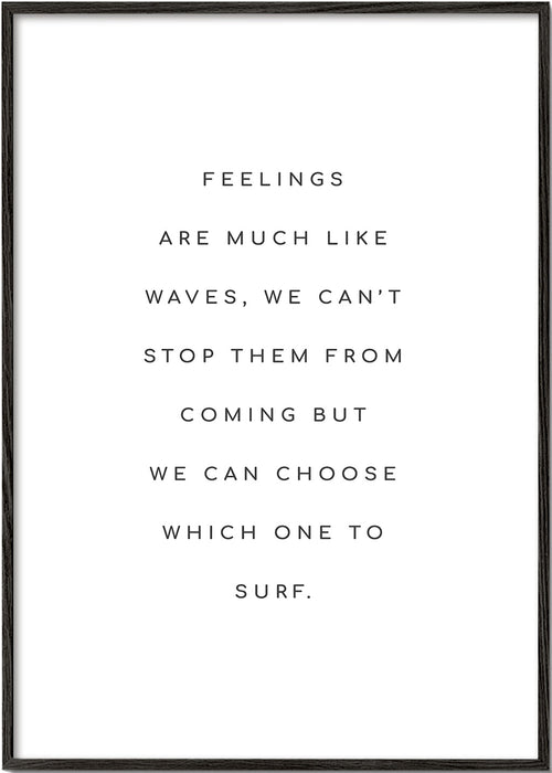 Zwart-wit typografie print met citaat