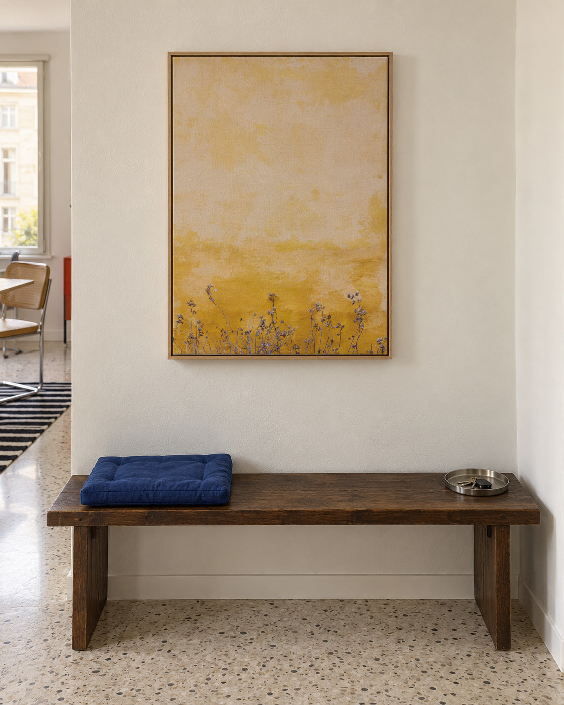 Dingy wall - Framed canvas in an interior