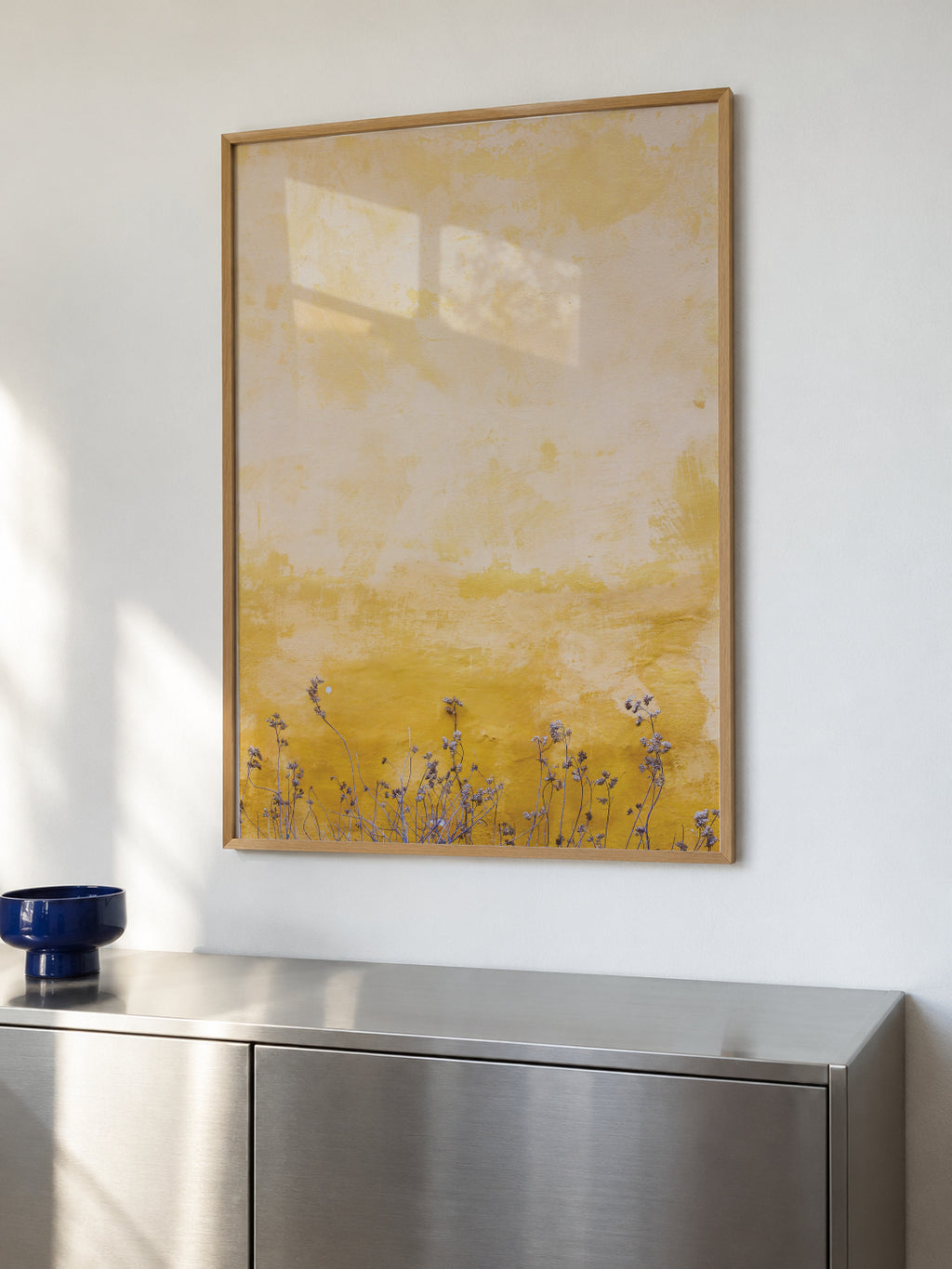 Dingy wall - Framed poster in an interior