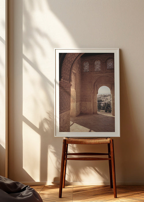 Keuken kunst met Moorse boog in de Alhambra