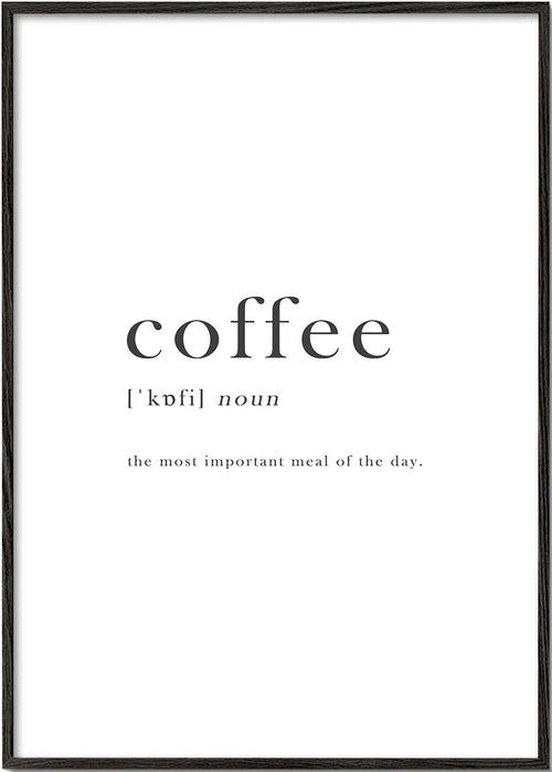 Keuken kunst minimal typografie 'coffee'