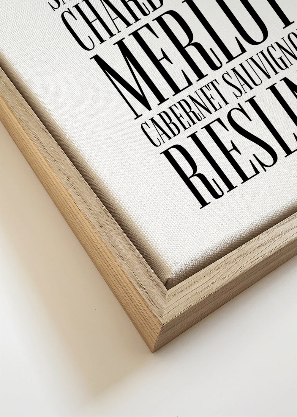 Keuken kunst: typografische wijnprint