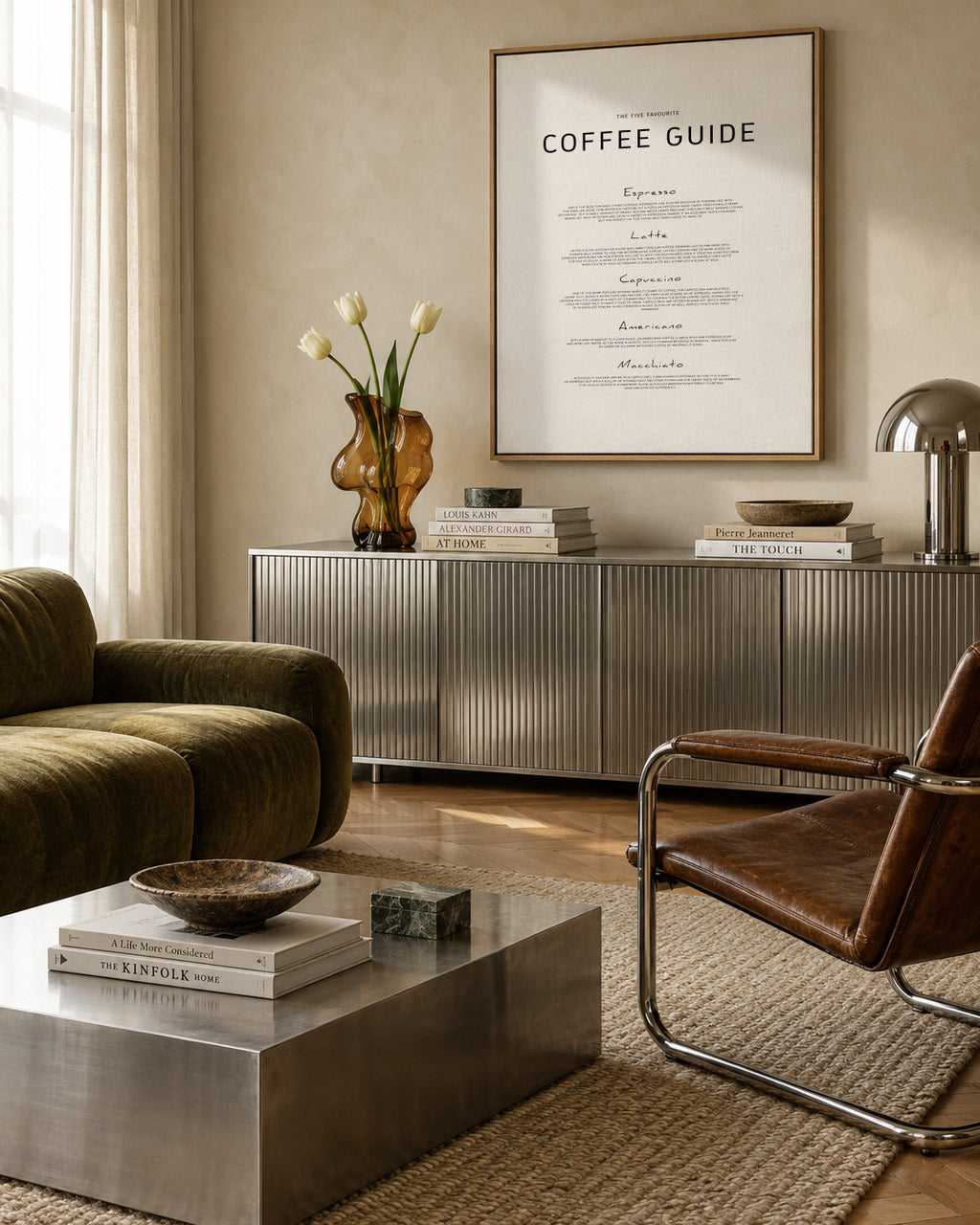 Coffee guide - Framed canvas in an interior