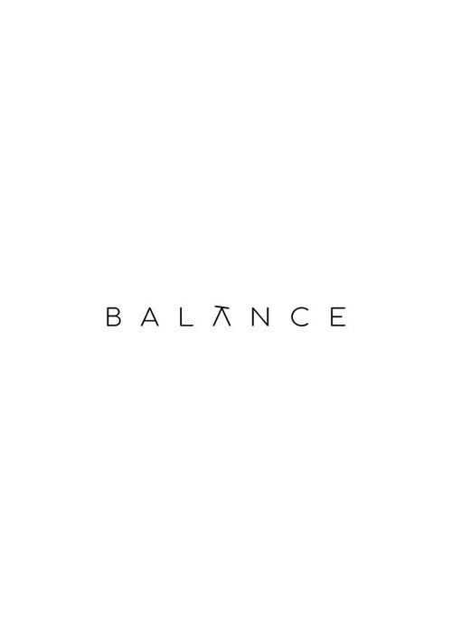 Minimalistisch ontwerp Balance typografie