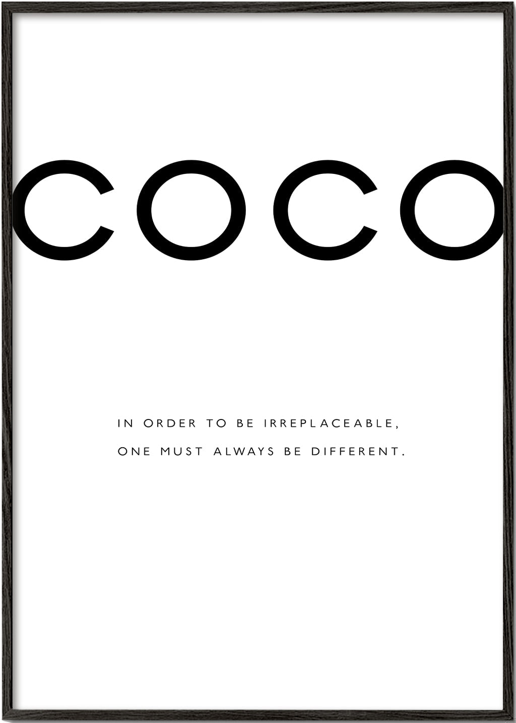 Zwart-wit poster met COCO-citaat