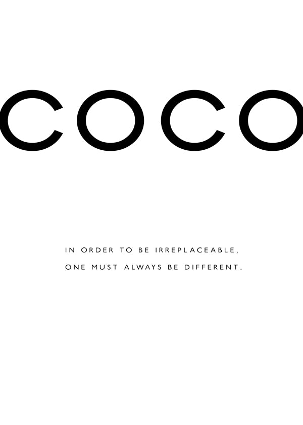 Zwart-wit poster met COCO-citaat