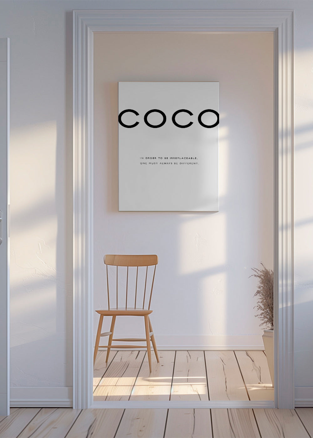 Zwart-wit poster met COCO-citaat