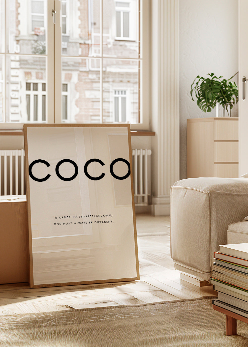 Zwart-wit poster met COCO-citaat