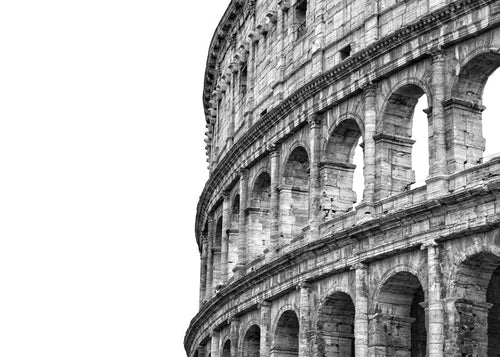 Reisposter Colosseum zwart-wit