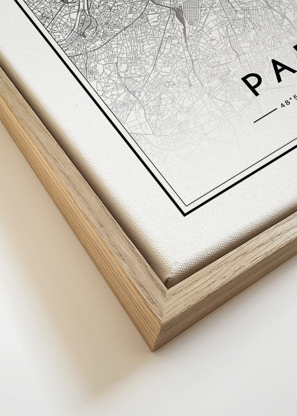 Reisposter: Parijs kaart in lijntekening