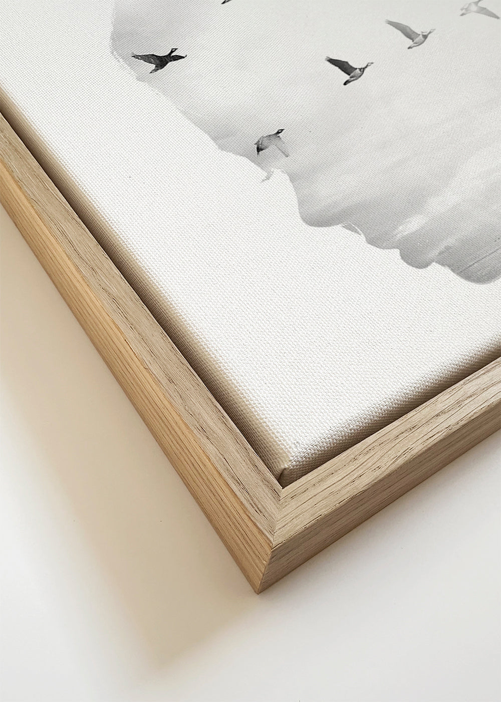 Zwart-wit kunst: profiel met vogels