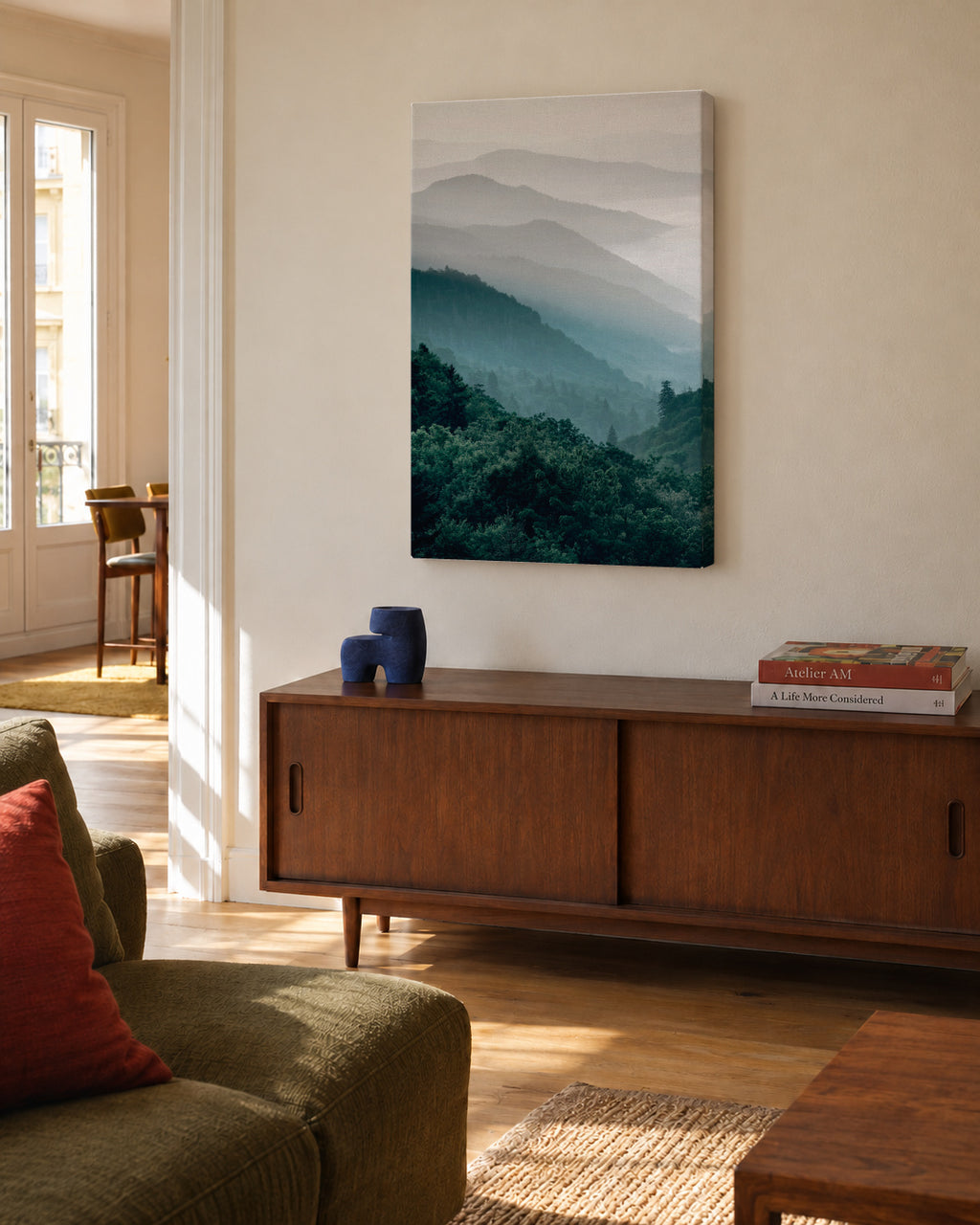 Forest - Unframed canvas in an interior