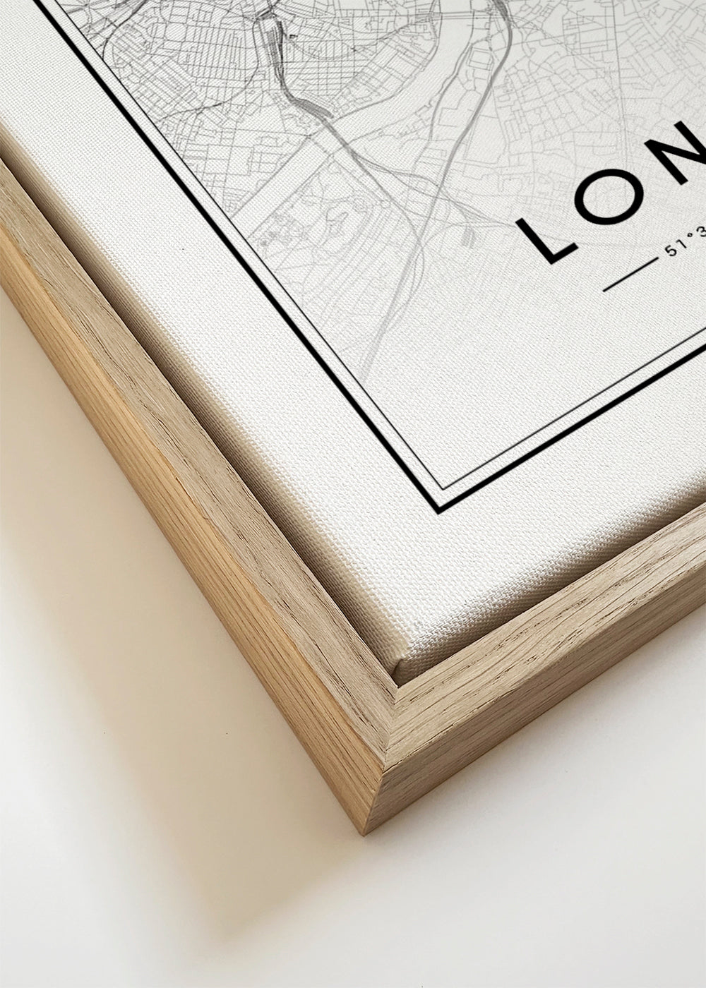 Stadsposter: Londen kaart minimalistisch