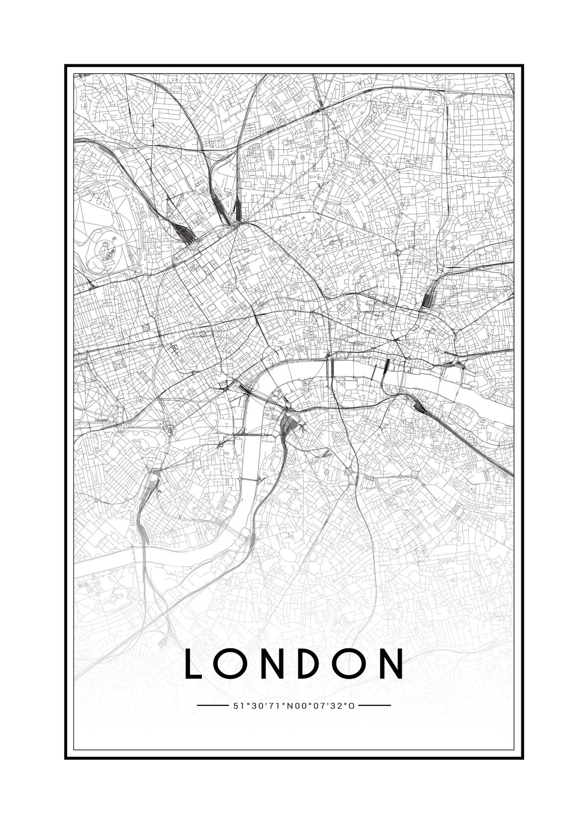 London map - Unframed art print