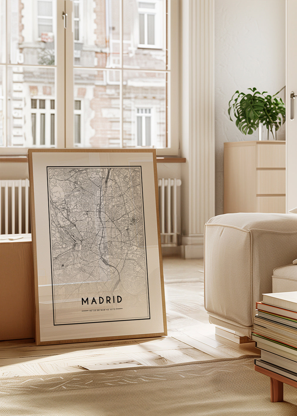 Madrid stadskaart print