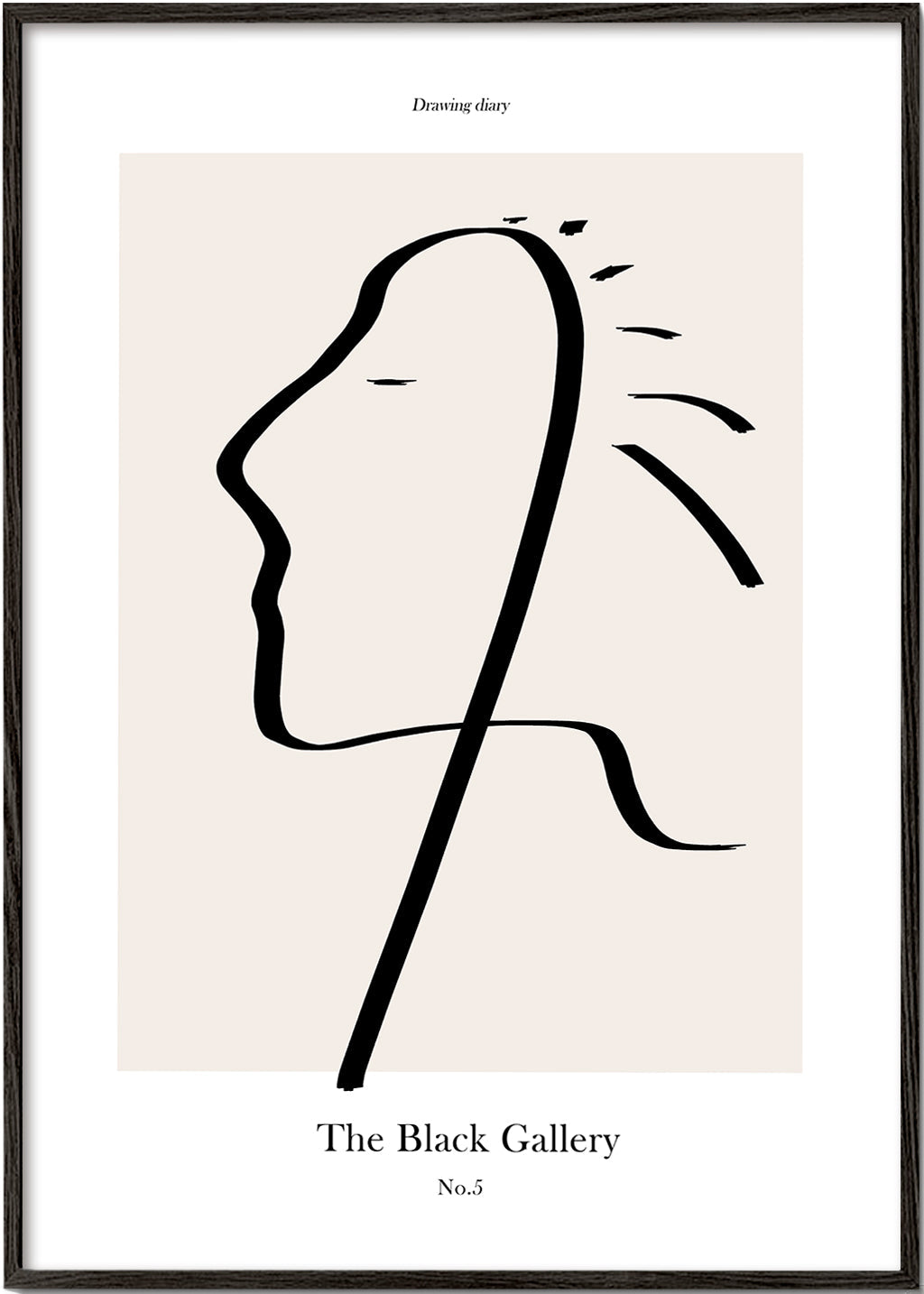 Minimalistisch gezicht lijnkunst