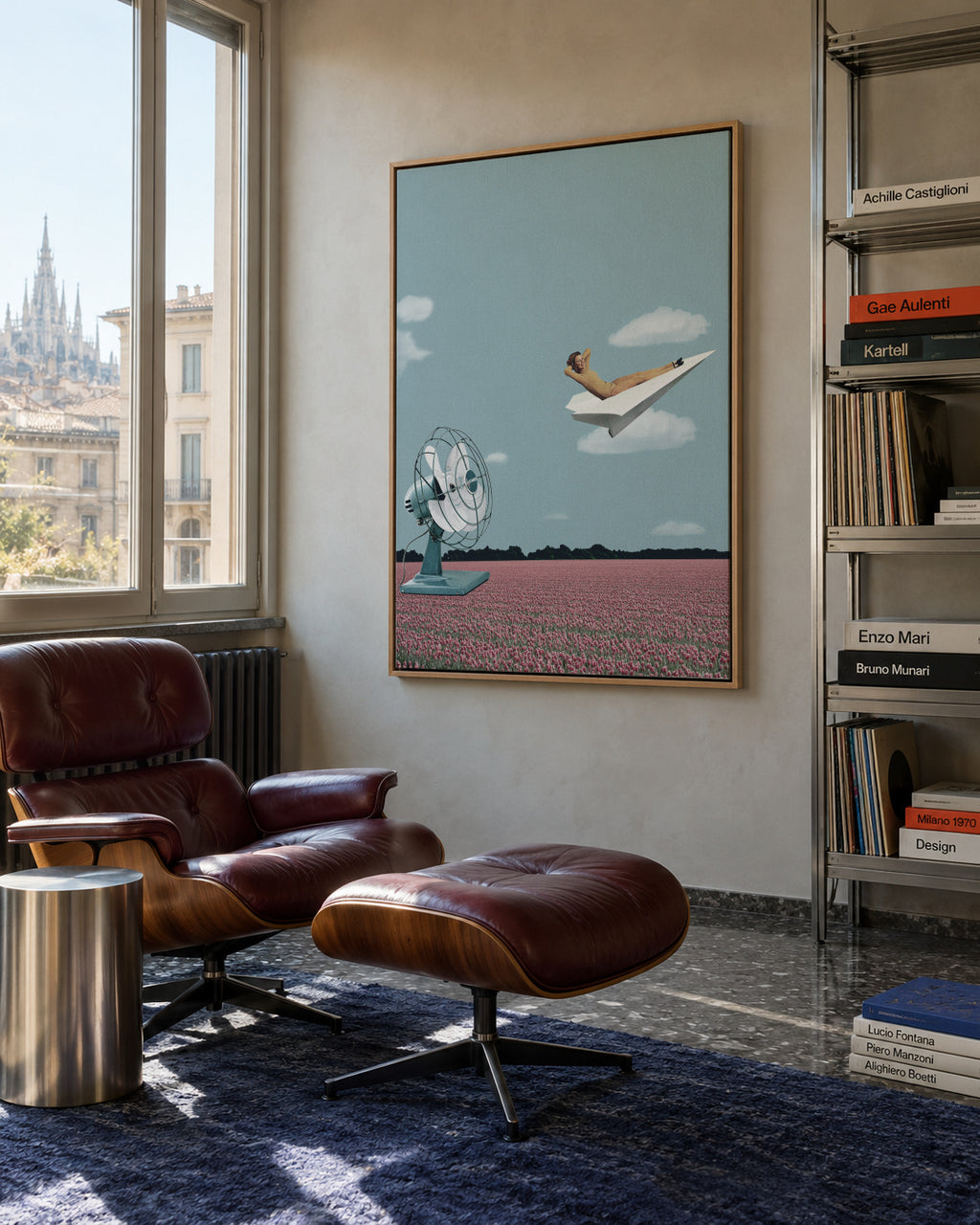 Where the wind takes me - Framed canvas in an interior