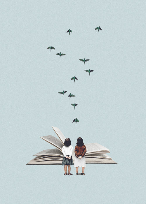 We communicate silently - Unframed art print