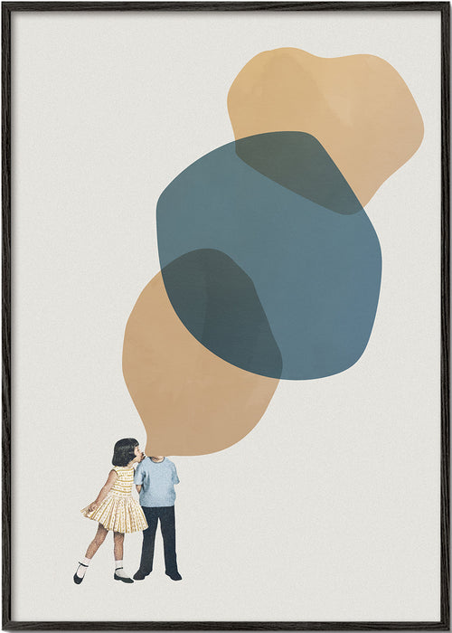 Kinderposter kus en organische vormen