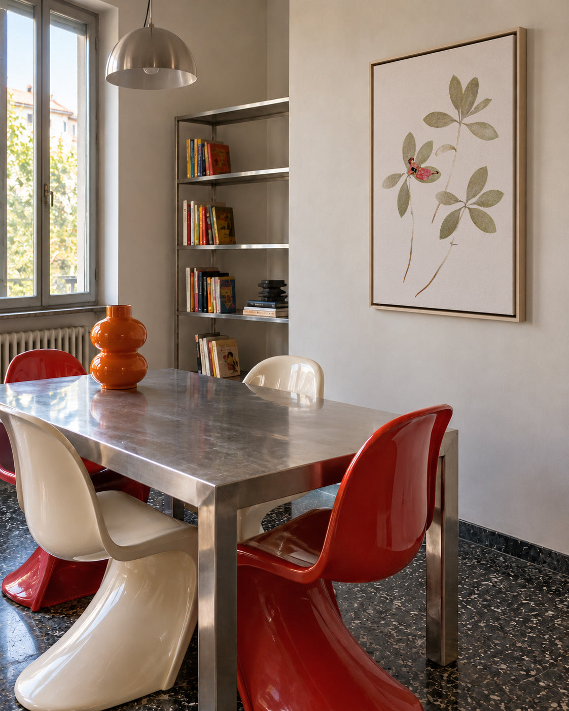Tuning out - Framed canvas in an interior