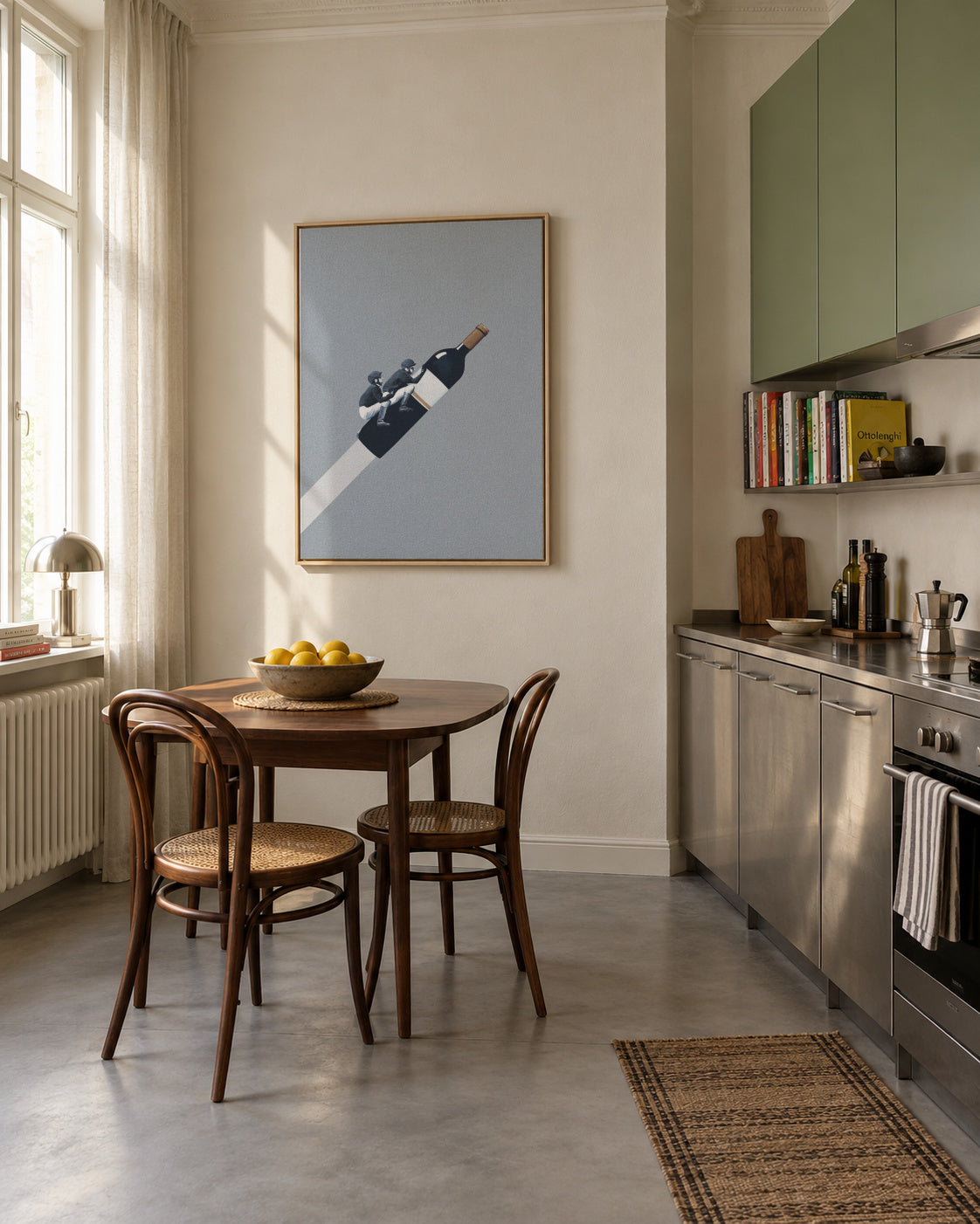 We ride until dawn - Framed canvas in an interior