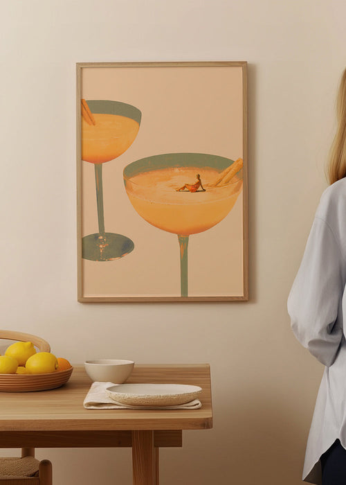 Keuken kunst Surreal cocktailglas
