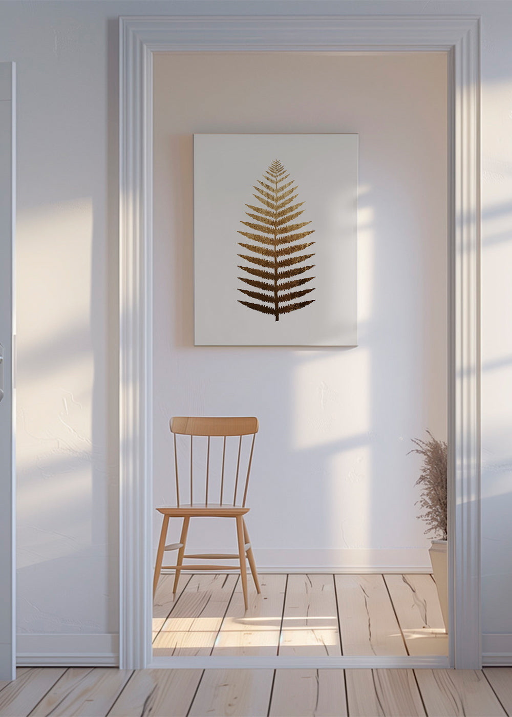 Botanische print gouden blad