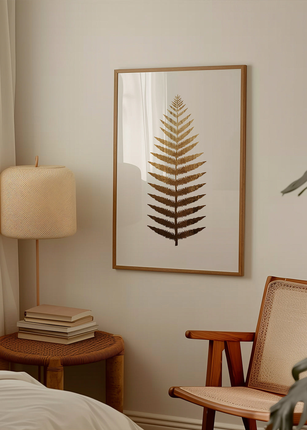 Botanische print gouden blad
