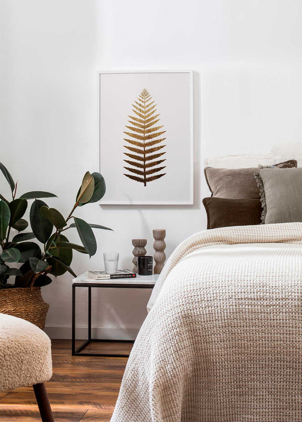 Botanische print gouden blad
