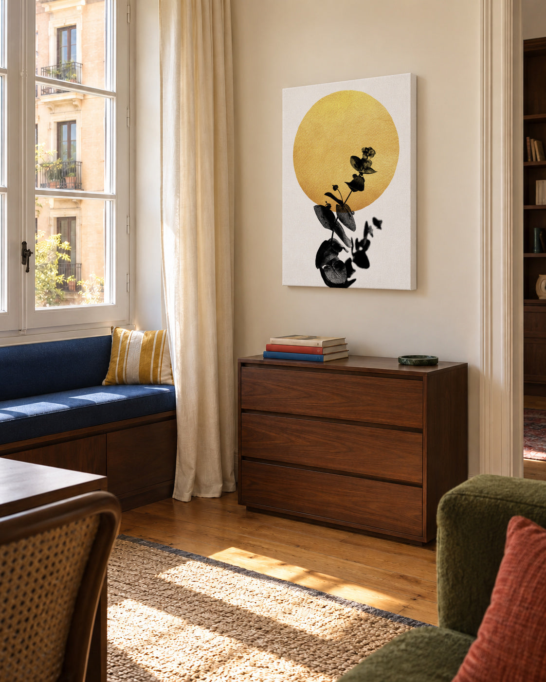 La vie en rose - Unframed canvas in an interior