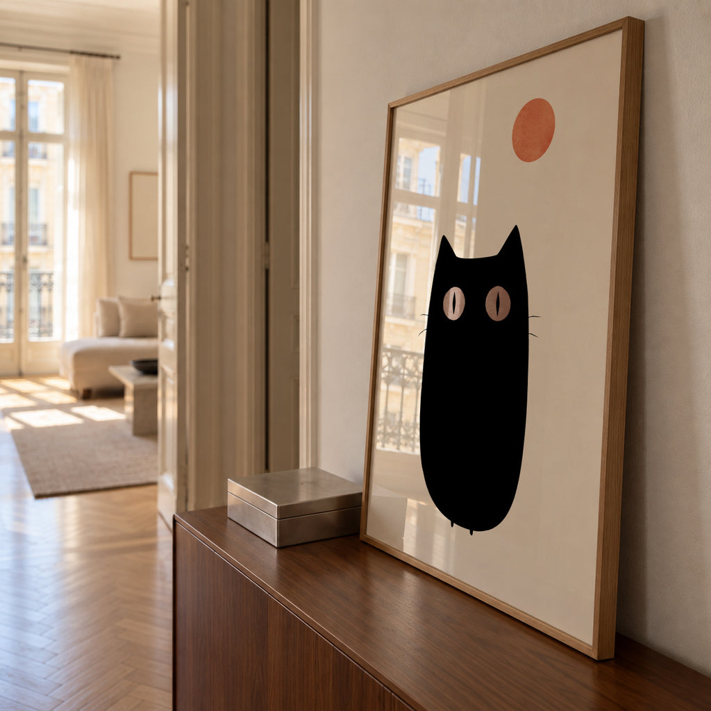 The cat - Framed poster in an interior