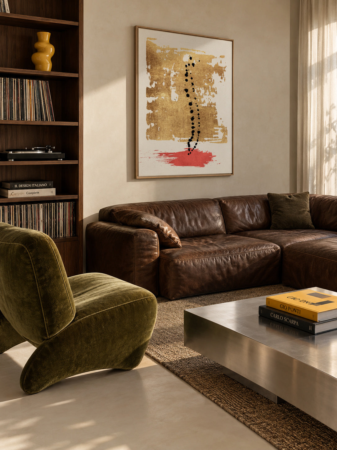 Drip drop - Framed canvas in an interior