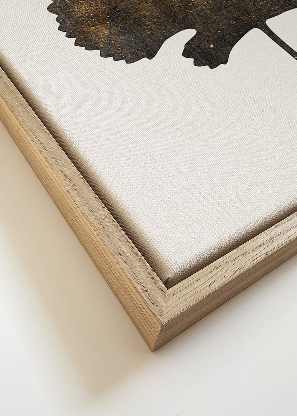 Botanische print met getextureerd goudblad