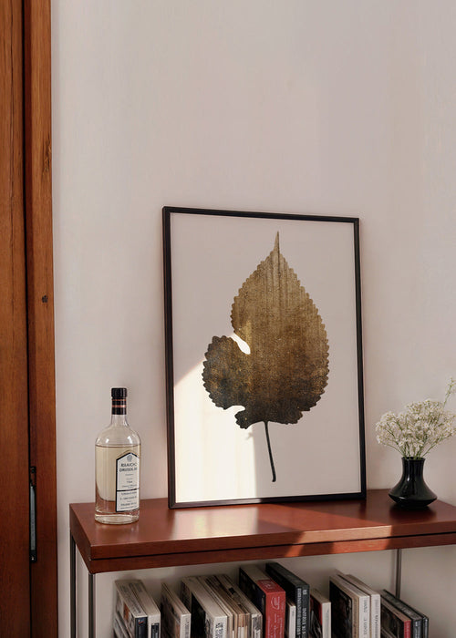 Botanische print met getextureerd goudblad