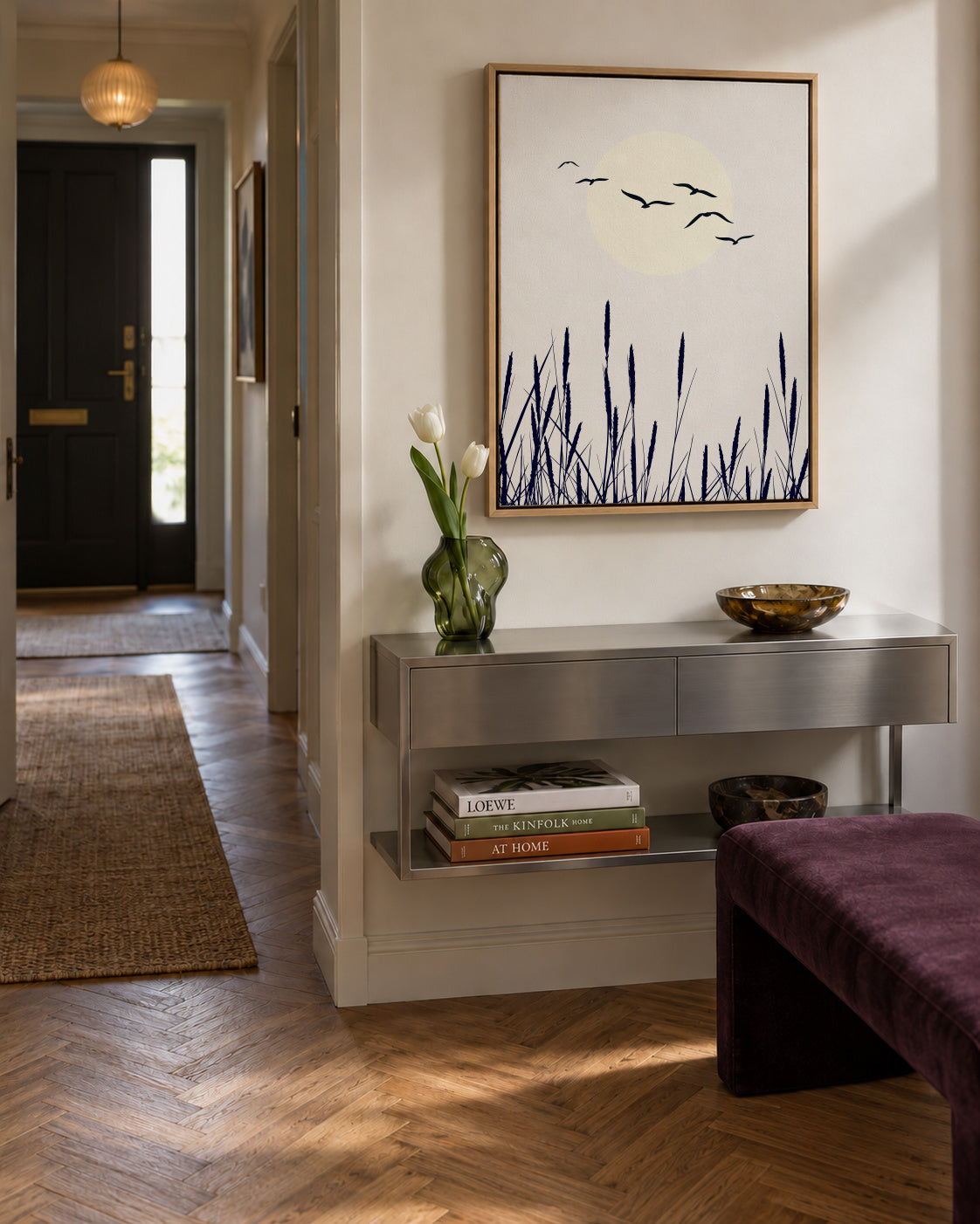 Sunrise - Framed canvas in an interior
