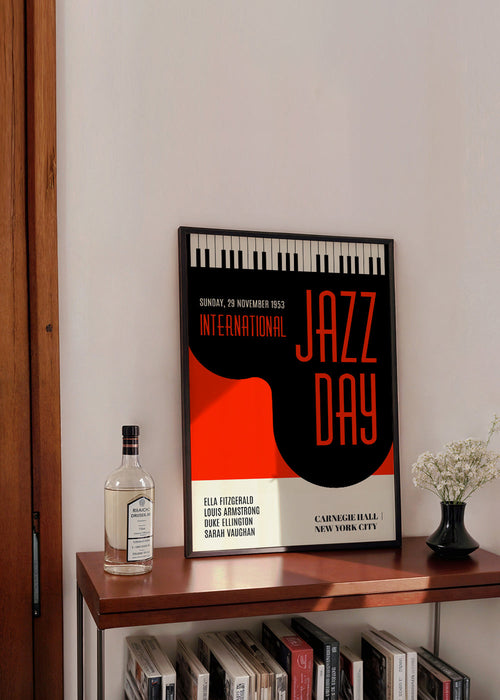 Vintage poster Jazz Day typografie