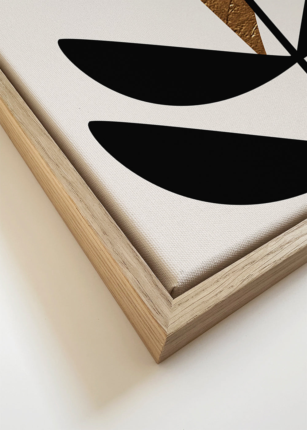 Botanische print minimalistisch met gouden textuur