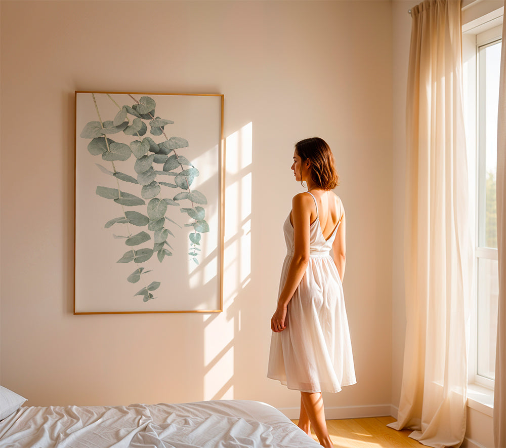 Botanische poster met hangende eucalyptus