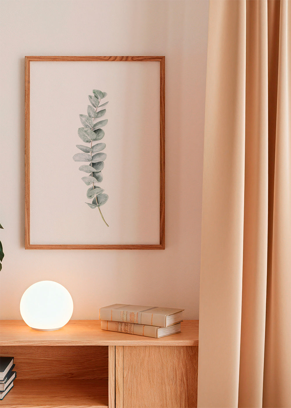 Botanische poster: eucalyptus tak minimalistisch