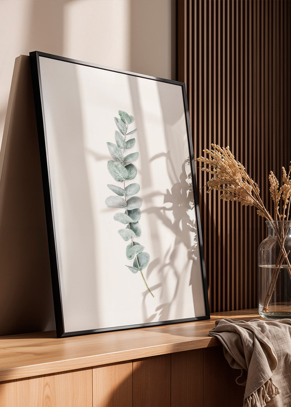 Botanische poster: eucalyptus tak minimalistisch