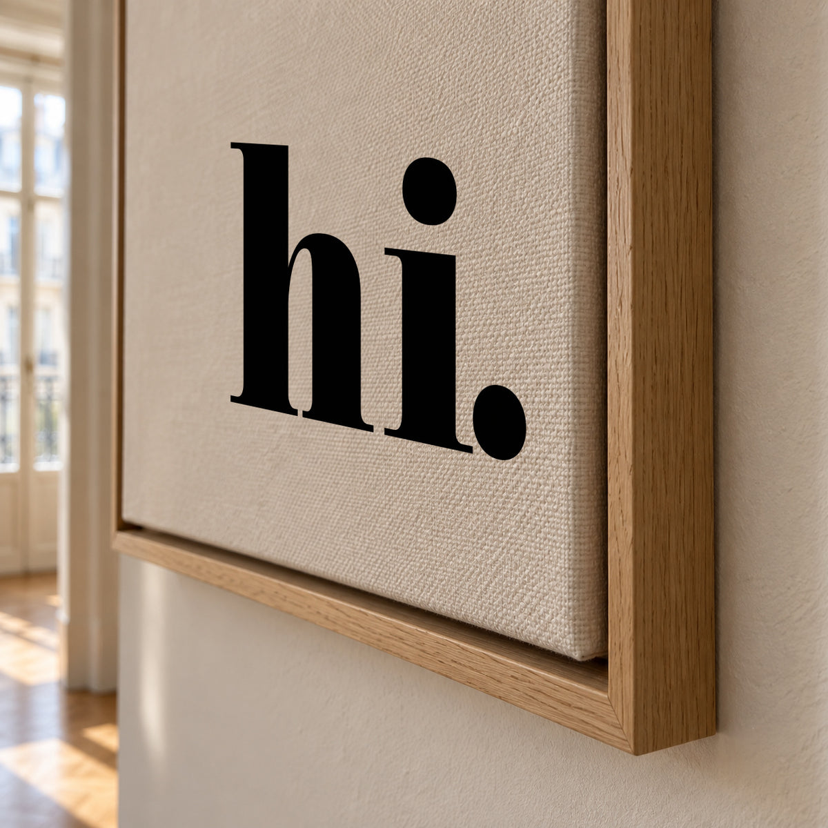 Hi - Framed canvas detail