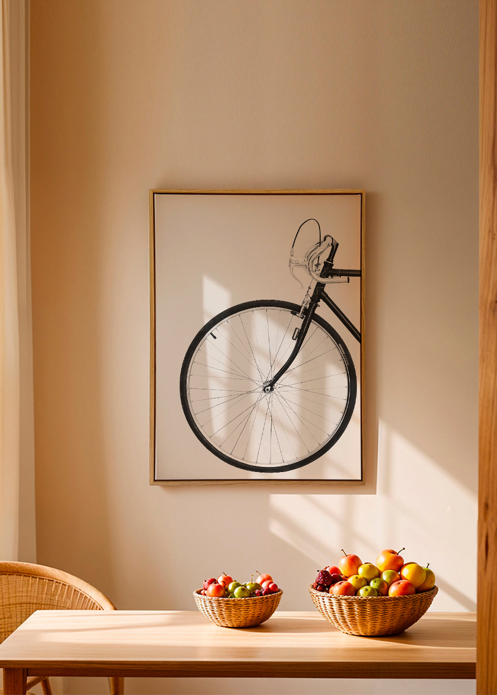 Sport kunst minimal fietswiel