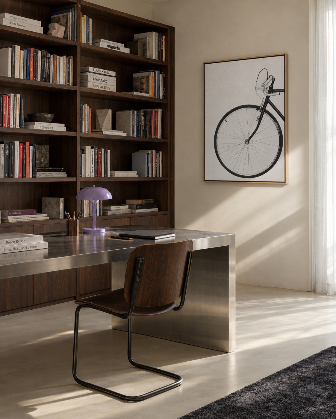 Minimal bicycle - Framed canvas in an interior