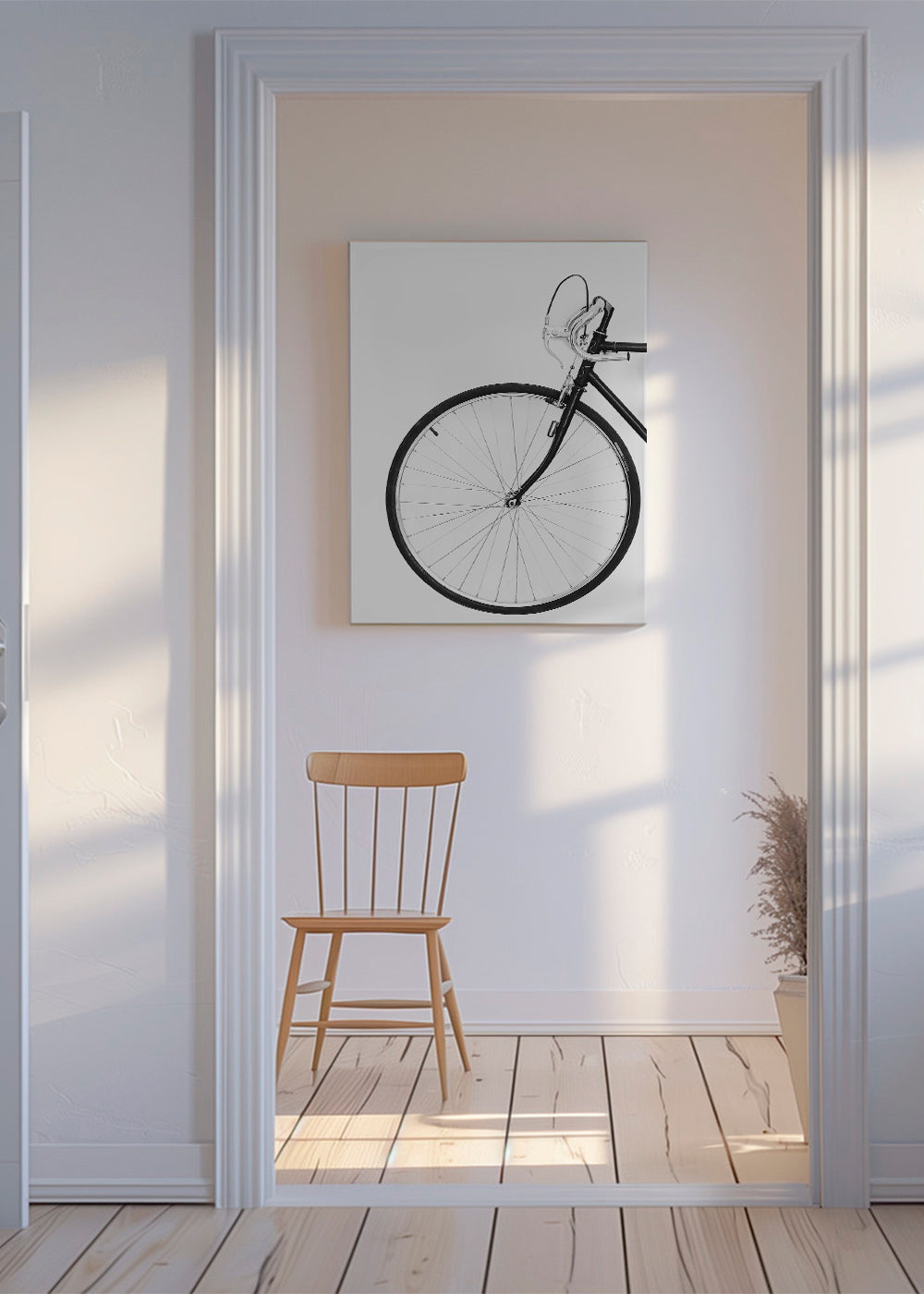 Sport kunst minimal fietswiel