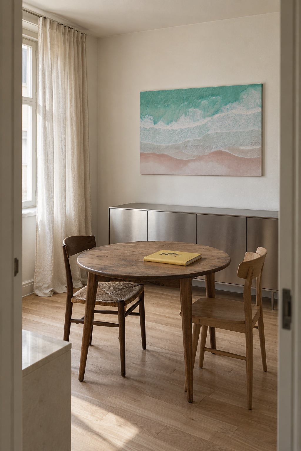 Aerial Ocean - Unframed canvas in an interior