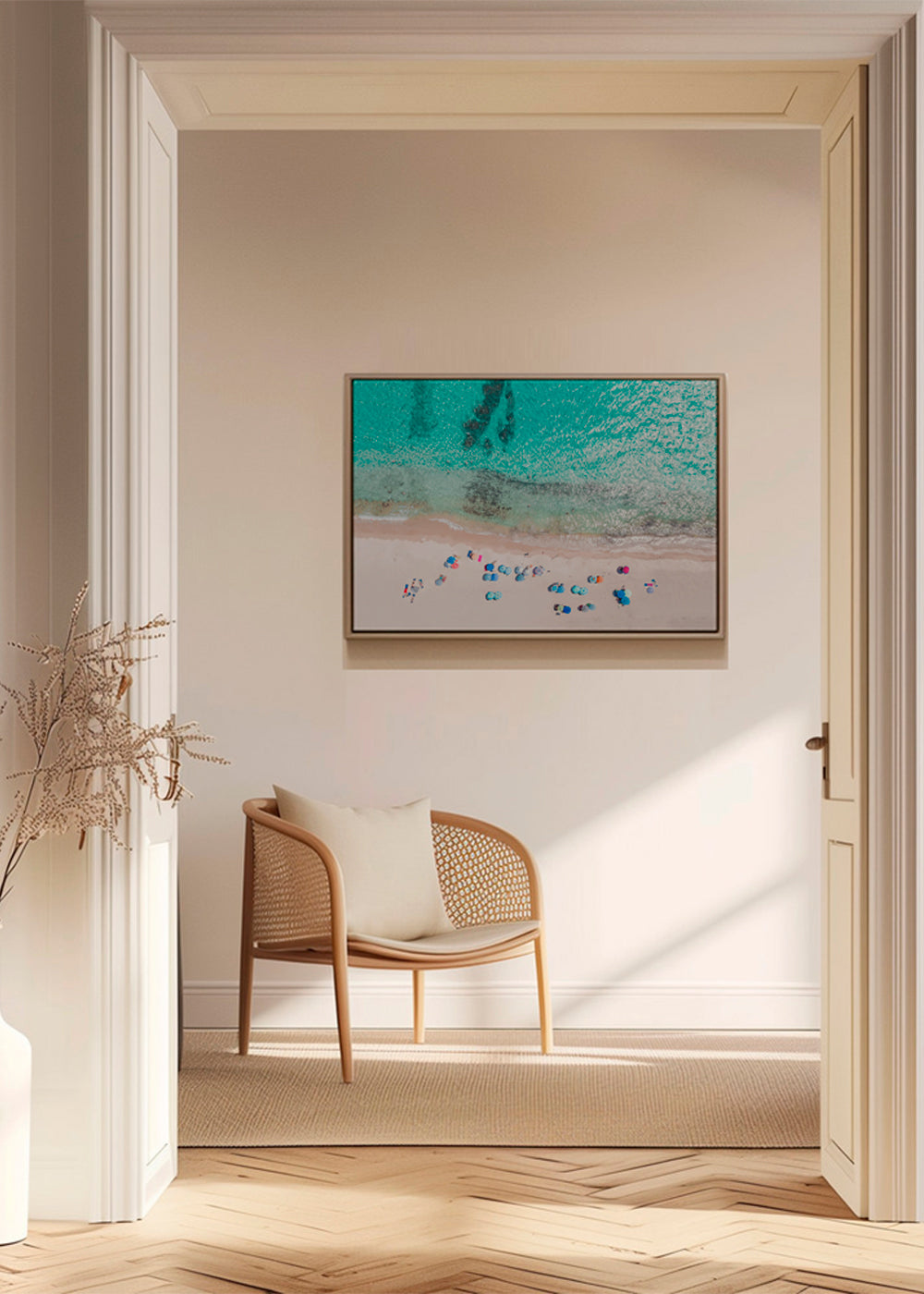 Landschap kunst: luchtfoto van het strand