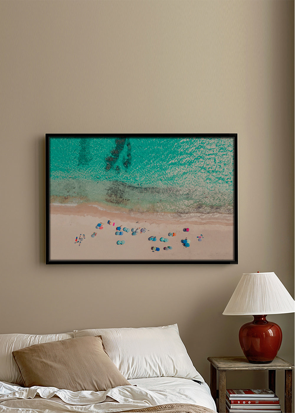 Landschap kunst: luchtfoto van het strand